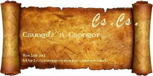 Csungán Csongor névjegykártya