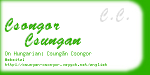 csongor csungan business card