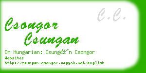 csongor csungan business card